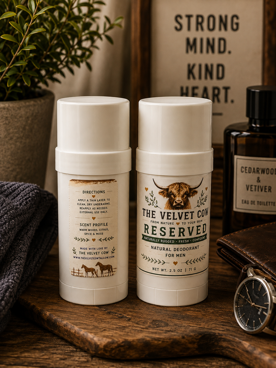 All-Natural Tallow Deodorant | Baking Soda Free| Aluminum Free| All day odor Protection