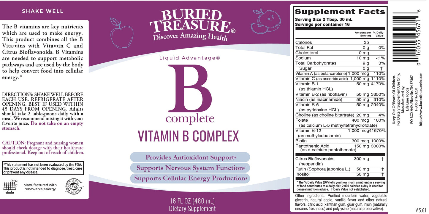 B Complex–Complete Daily B Vitamin Supplement, 16 fl oz