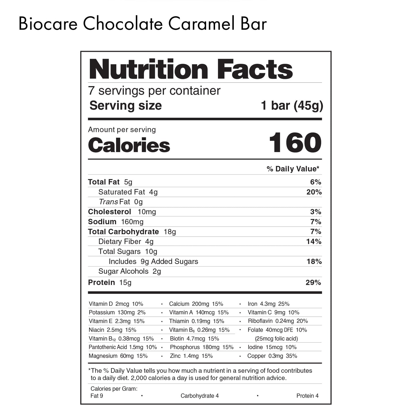 High Protein Chocolate Caramel Bar