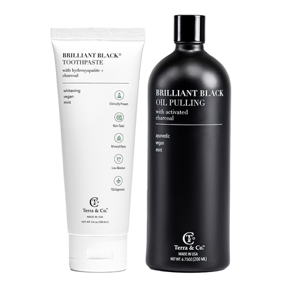 Brilliant Black® Toothpaste | Fluoride-Free Activated Charcoal Whitening – Terra & Co.