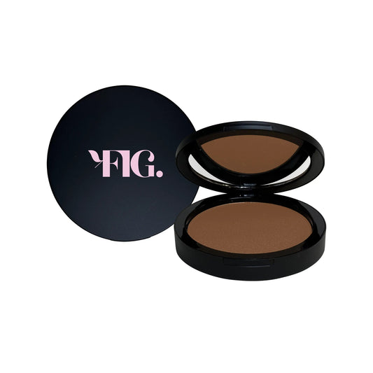 Compact powder with 'FIG.' branding on a white background