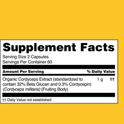 Cordyceps Mushroom Extract Capsules