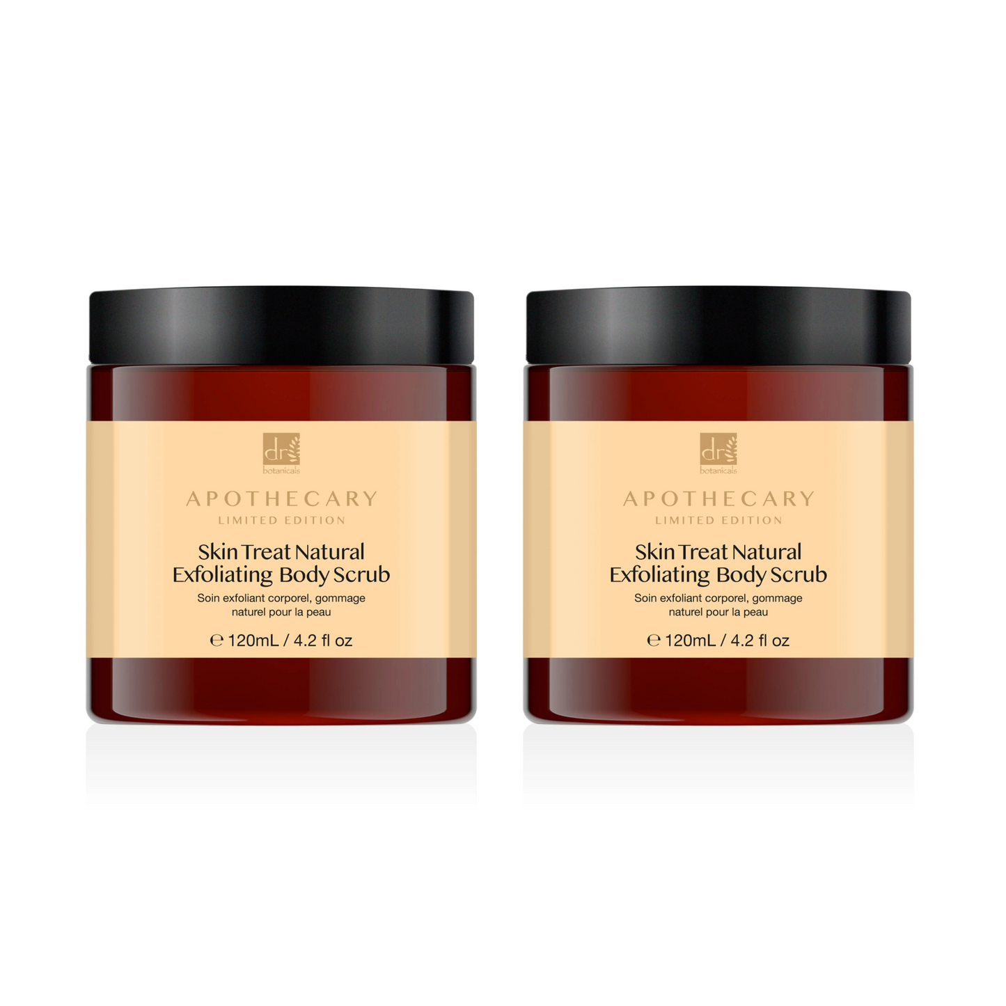 Dr Botanicals Skin Treat Natural Exfoliating Body Scrub 120 ml Twin Value Savings Pack