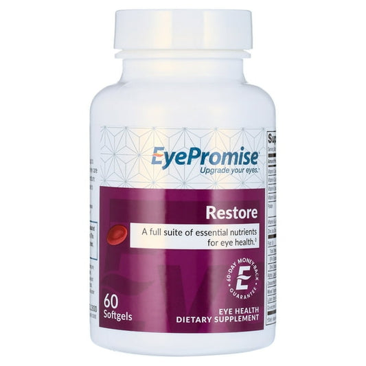 EyePromise® Restore – 60 Softgels with Lutein, Zeaxanthin, Omega‑3, Vitamins C/D/E for Eye Health