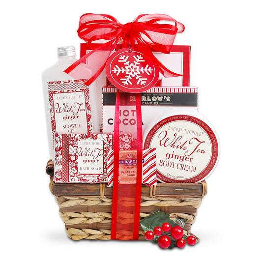 White Tea and Warm Ginger Valentine Spa Gift Basket
