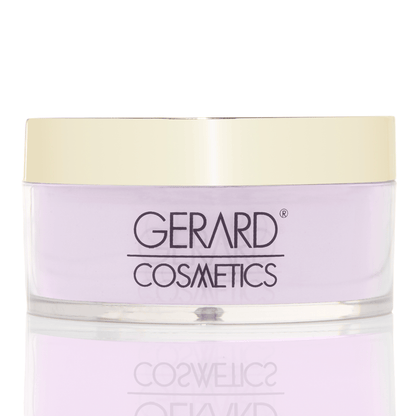 Cosmetic jar with 'GERARD COSMETICS' branding on a white background