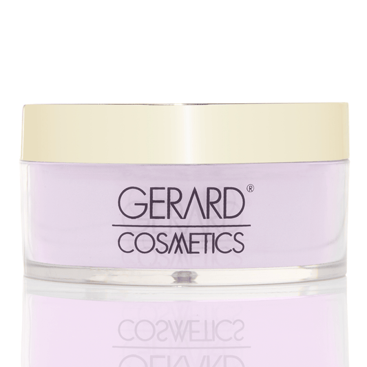 Cosmetic jar with 'GERARD COSMETICS' branding on a white background