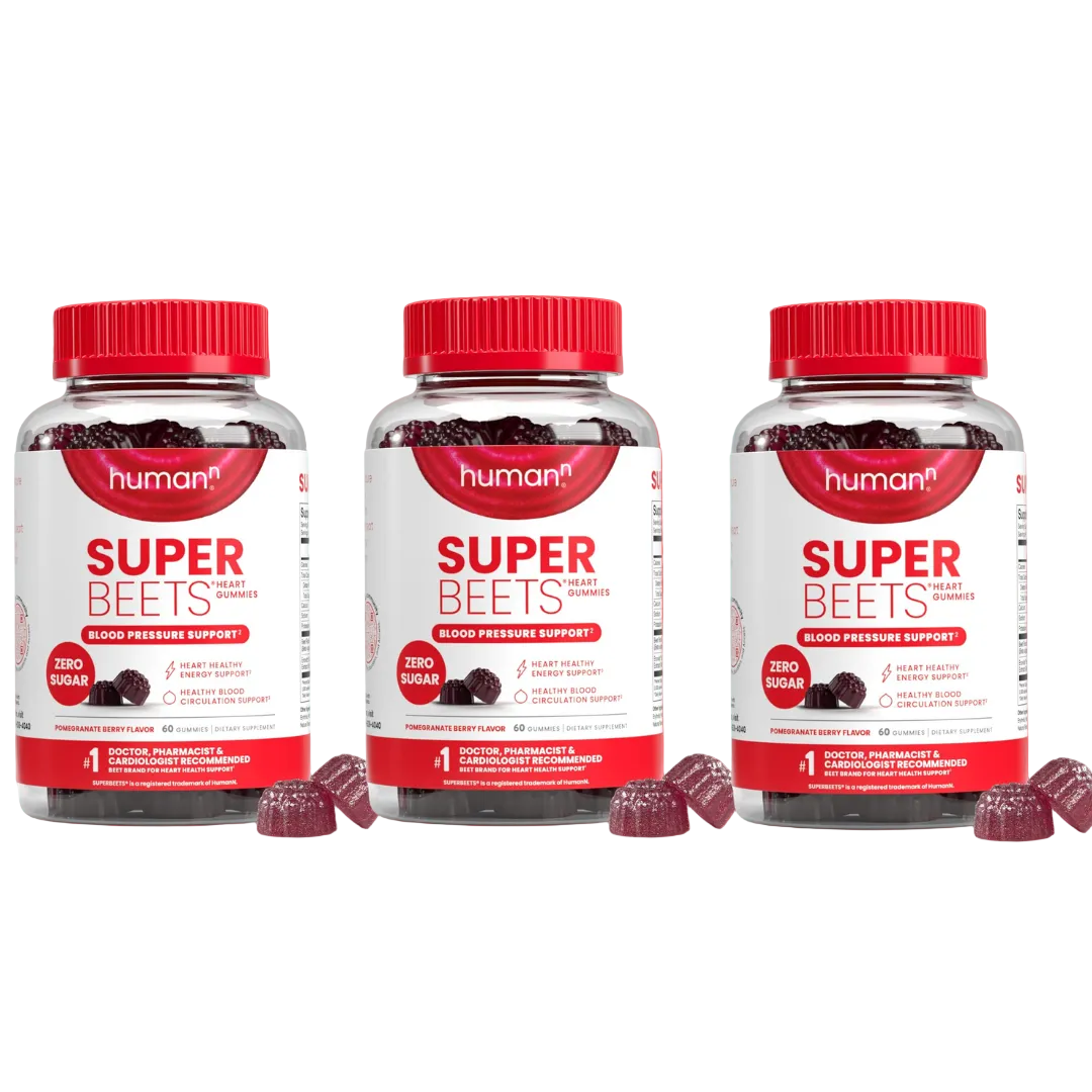 Three bottles of 'Super Beets' supplements on a light background with text 'Pack Off 3'.