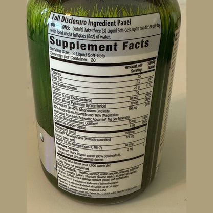 💪 Magnesium + Ashwagandha Liquid Softgels | Stress Relief, Mood & Recovery Support, 60 CT 🌿