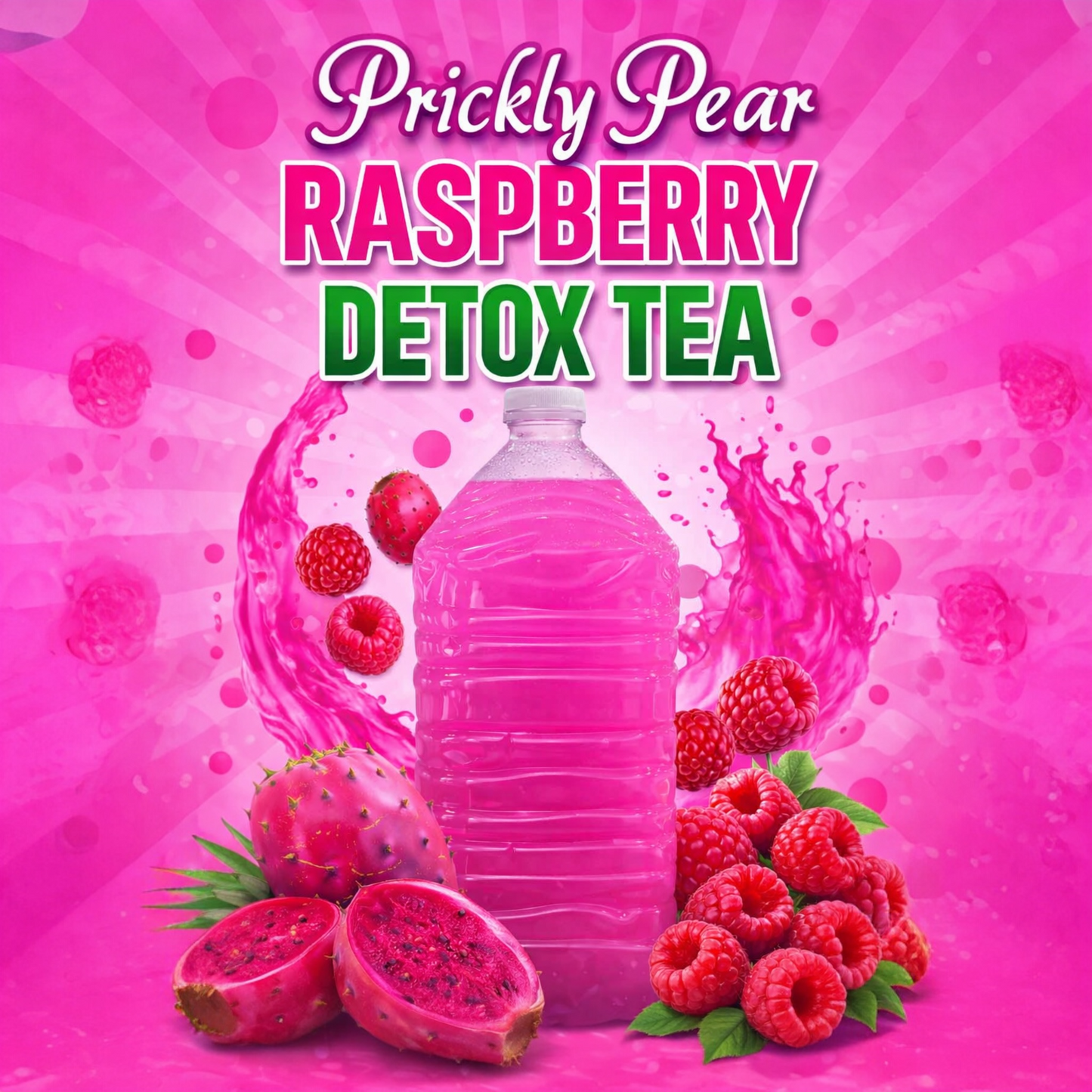 Prickly Pear Raspberry Wellness Tea | Natural Herbal Blend for Digestion & Cleansing Support
