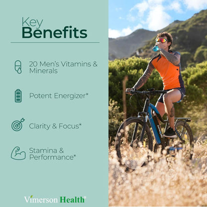 Multivitamin for Men - Vitamins for Energy & Focus. 60 Capsules