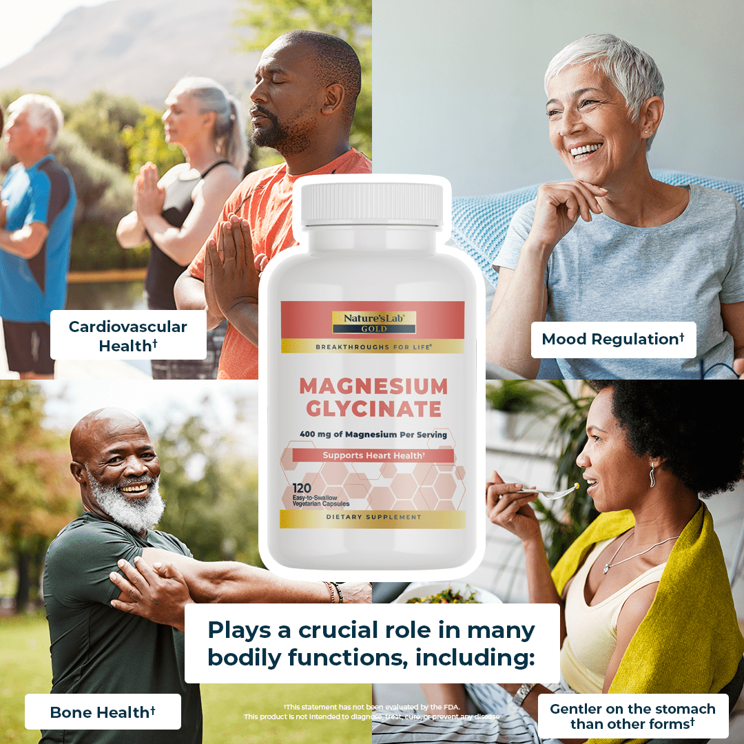 Nature's Lab Gold Magnesium Glycinate - 120 Capsules