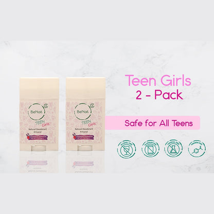 2-Pack all-Natural Deodorants for Kids & Teens