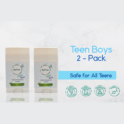 2-Pack all-Natural Deodorants for Kids & Teens