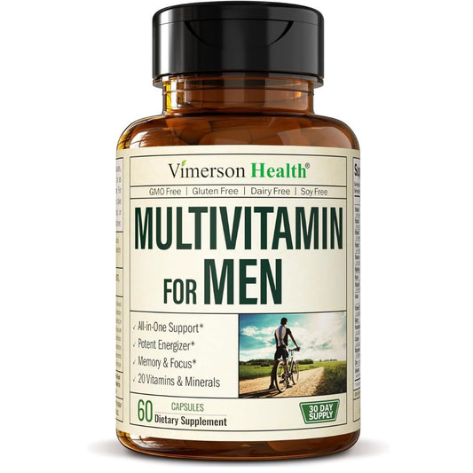 Multivitamin for Men - Vitamins for Energy & Focus. 60 Capsules