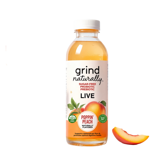 Poppin’ Peach Sea Moss Kombucha – Organic Gut-Boosting