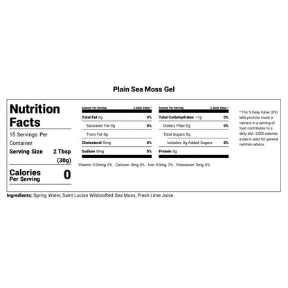 Plain Sea Moss Gel   16oz