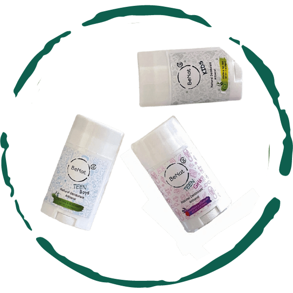 2-Pack all-Natural Deodorants for Kids & Teens