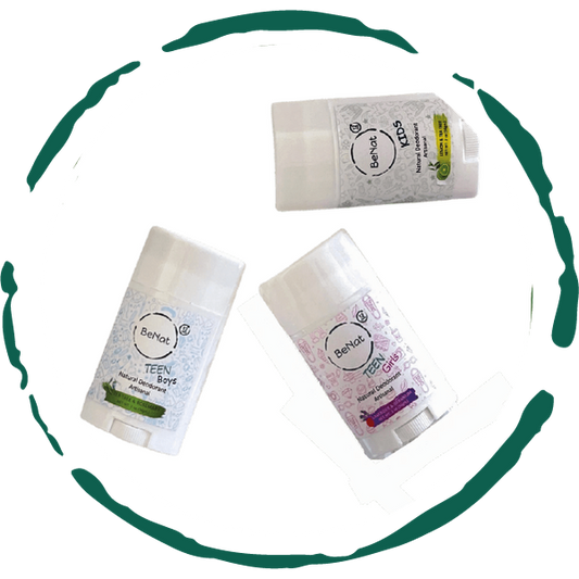 2-Pack all-Natural Deodorants for Kids & Teens