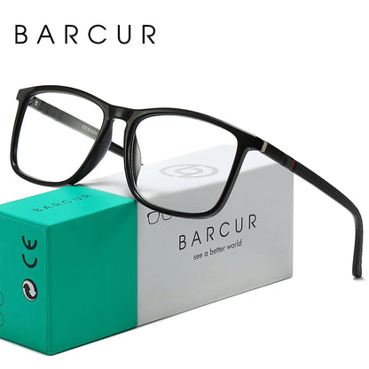 BARCUR Original Design Unisex Lightweight Reading Glasses – Classic and Comfortable Eye Protection for Men and Women Rectangle Frame