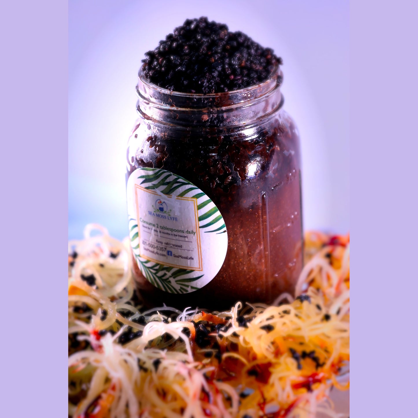 Elderberry Fusion Sea Moss Gel   16oz