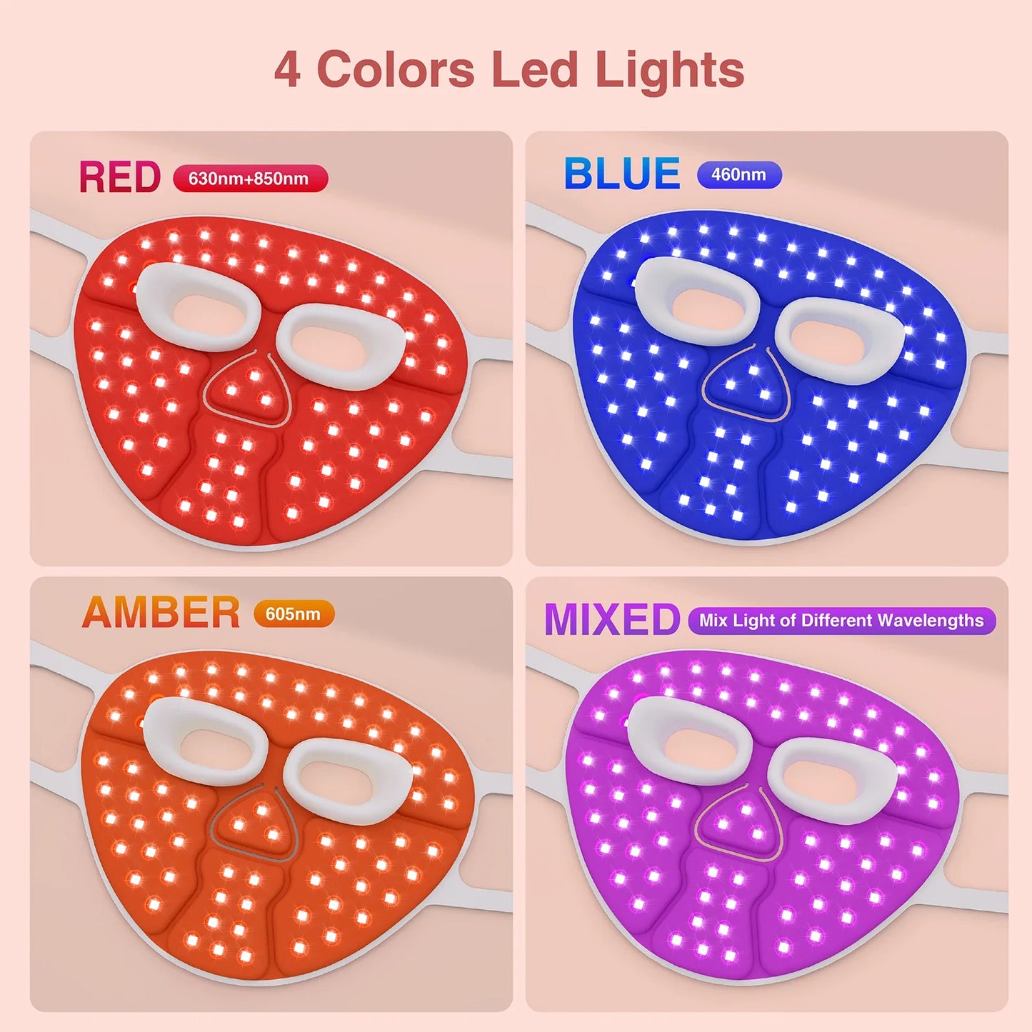 Hello Face M500S LED Mask Device Skin Care Tool Best Gift for lovers, parents, and friends