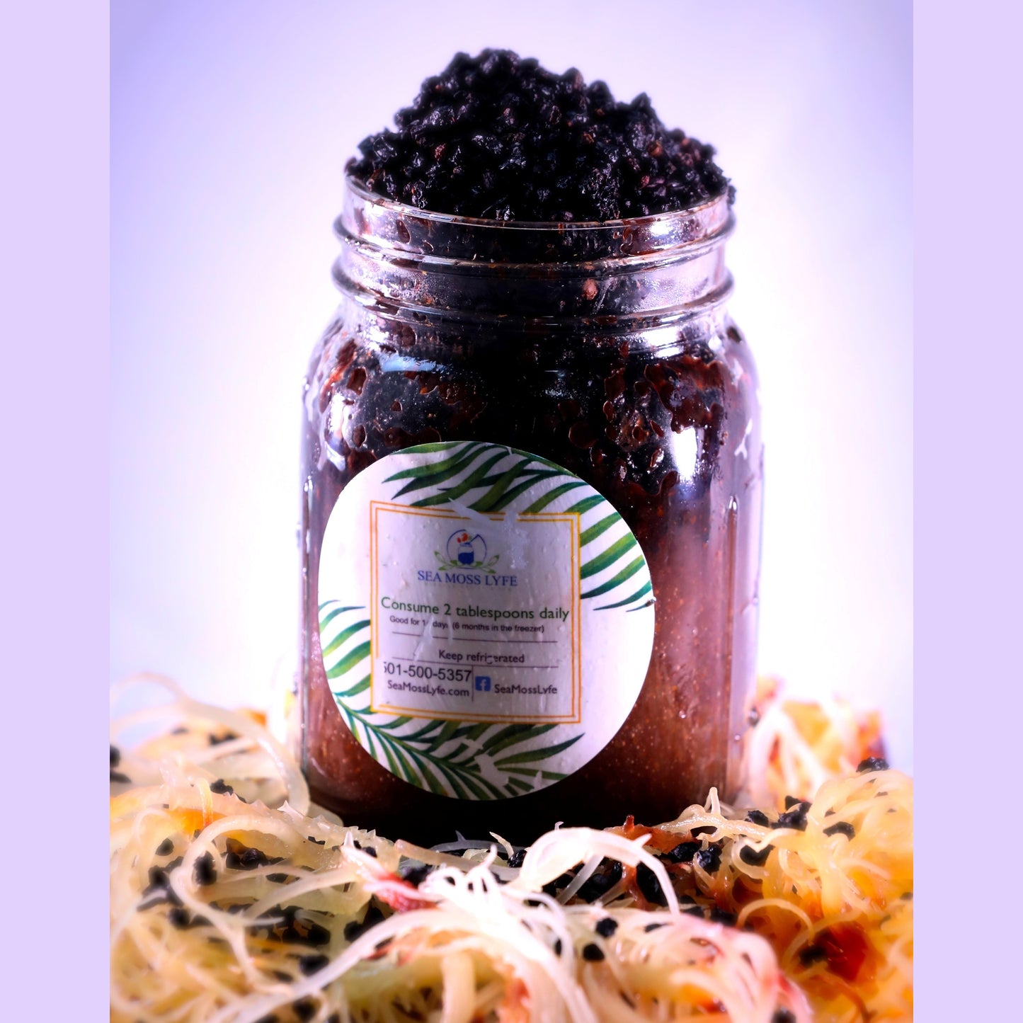 Elderberry Fusion Sea Moss Gel   16oz