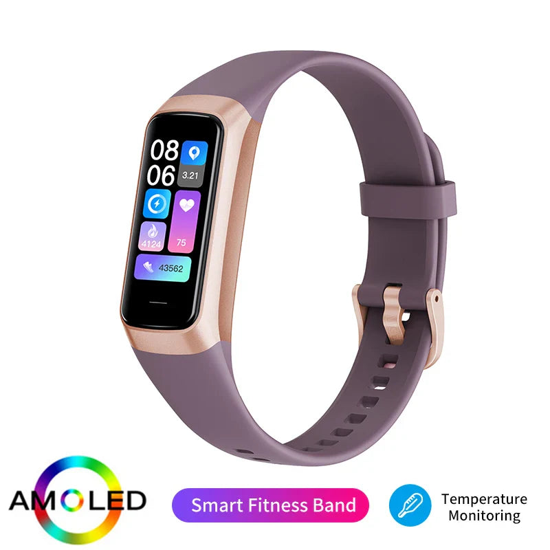 LIGE Amoled Smart Watch Men 2026 Smart Band Women Heart Rate Blood Smartwartch Waterproof Smart Bracelet Sport Fitness Tracker