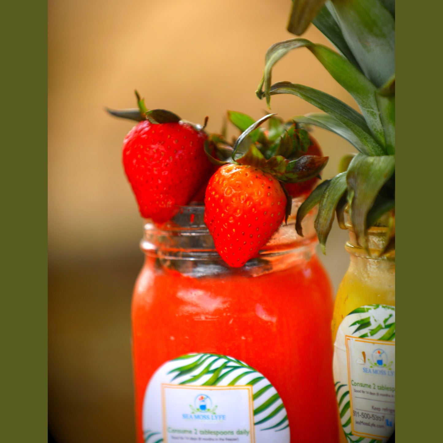 Strawberry Sea Moss Gel 16oz