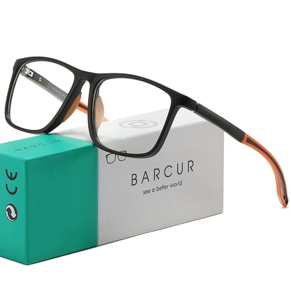 BARCUR Lightweight Sports Reading Glasses for Men & Women – Ultra-Light PC Frame Durable Presbyopia Eyewear with HD Transparent Acrylic Lenses – Comfortable Rectangle Readers for Casual Daily Wear and Outdoor Use