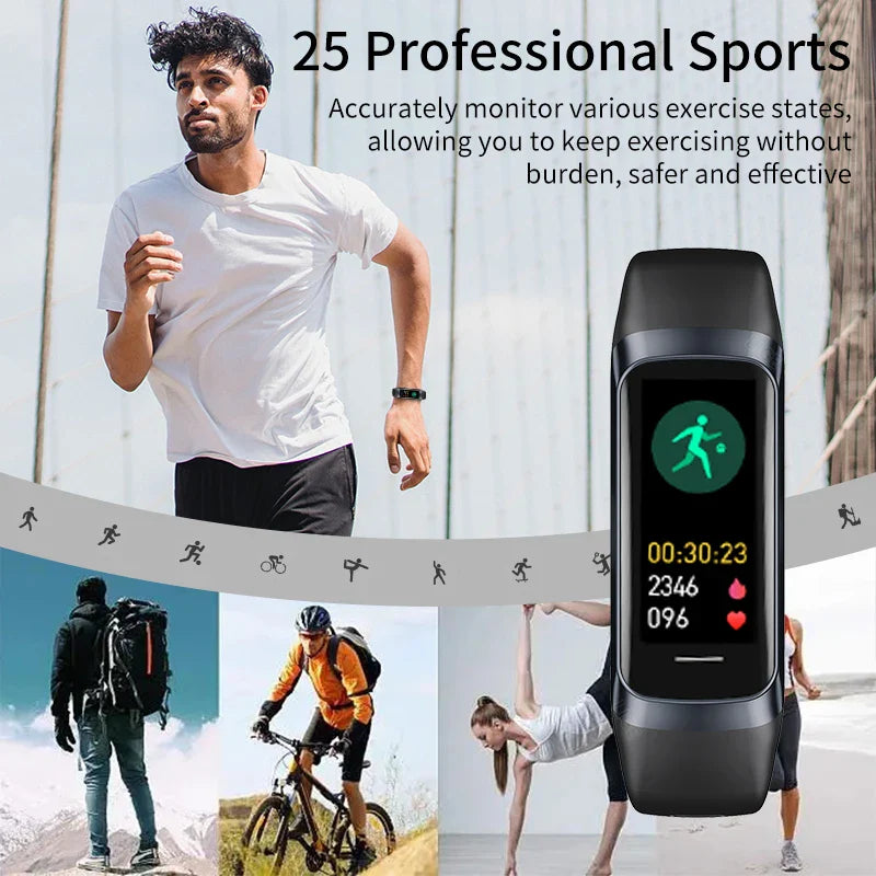 LIGE Amoled Smart Watch Men 2026 Smart Band Women Heart Rate Blood Smartwartch Waterproof Smart Bracelet Sport Fitness Tracker