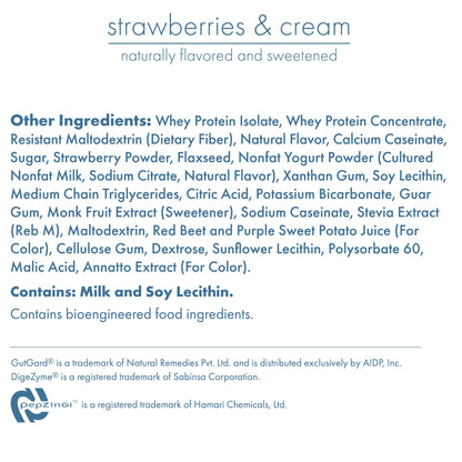 30G Protein Strawberries & Cream Biocare Dietary Beverage 14-Servings