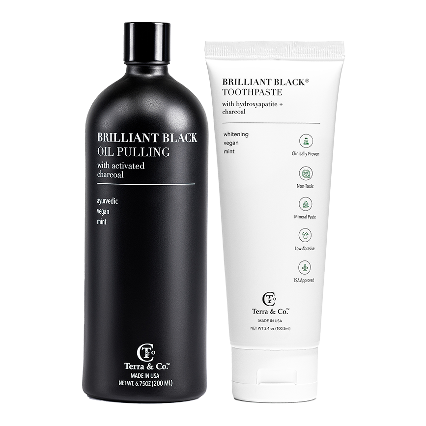 Brilliant Black® Oil Pulling – Ayurvedic Mouthwash for Teeth Whitening, Detox & Gum Health