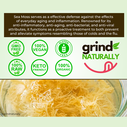Flavored Sea Moss Gel - Dr. Sebi Inspired 100% Raw Organic - Wild Harvested Sea Moss