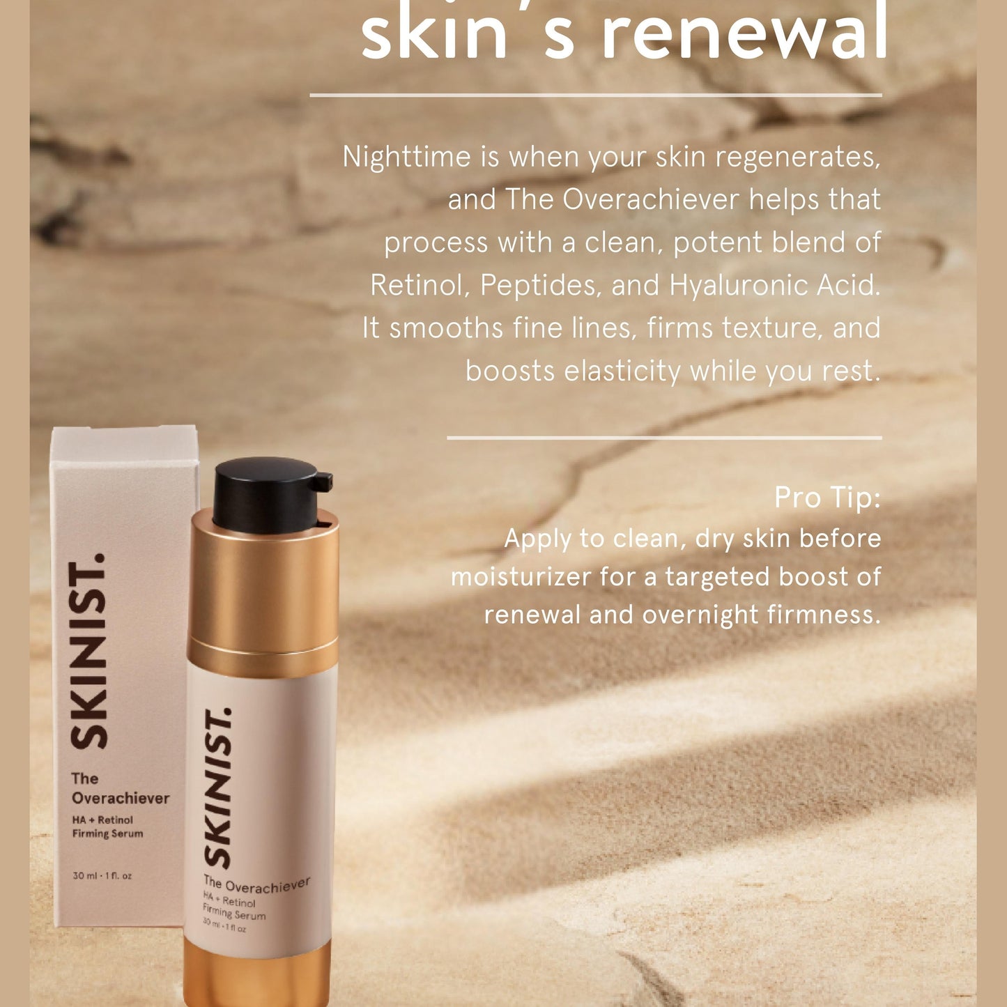 The Overachiever Hydrating Serum with Hyaluronic Acid and Retinol