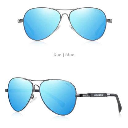 BARCUR Polarized Pilot Sunglasses for Men – Stylish Anti Blue Light UV400 Protection Gradient Mirror Lens Stainless Steel Trendy Frame – Fashion Aviator Sun Glasses for Men Ideal for Driving Travel Summer & Outdoor Activities