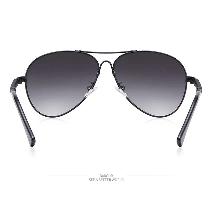 BARCUR Polarized Pilot Sunglasses for Men – Stylish Anti Blue Light UV400 Protection Gradient Mirror Lens Stainless Steel Trendy Frame – Fashion Aviator Sun Glasses for Men Ideal for Driving Travel Summer & Outdoor Activities
