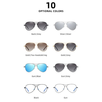 BARCUR Polarized Pilot Sunglasses for Men – Stylish Anti Blue Light UV400 Protection Gradient Mirror Lens Stainless Steel Trendy Frame – Fashion Aviator Sun Glasses for Men Ideal for Driving Travel Summer & Outdoor Activities