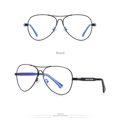 BARCUR Polarized Pilot Sunglasses for Men – Stylish Anti Blue Light UV400 Protection Gradient Mirror Lens Stainless Steel Trendy Frame – Fashion Aviator Sun Glasses for Men Ideal for Driving Travel Summer & Outdoor Activities