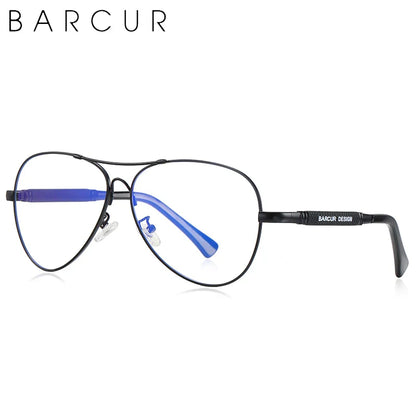 BARCUR Polarized Pilot Sunglasses for Men – Stylish Anti Blue Light UV400 Protection Gradient Mirror Lens Stainless Steel Trendy Frame – Fashion Aviator Sun Glasses for Men Ideal for Driving Travel Summer & Outdoor Activities