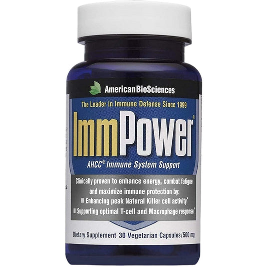ImmPower® AHCC Mushroom Extract – 500 mg x 30 Vegetarian Capsules for Immune & Cytokine Support