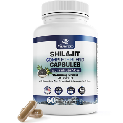 Shilajit Complete Blend - Energy and Endurance - Pure Shilajit Extract - 60 Capsules