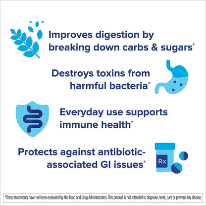 Florastor Probiotics for Digestive and Immune Health, 100 Capsules