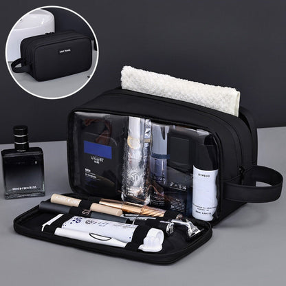 Three-Layer Large-Capacity Men's Toiletry Bag – Travel Portable Cosmetic Storage Bag with Compartments for College Dorm, Camp, Gym – Perfect for Organized Packing