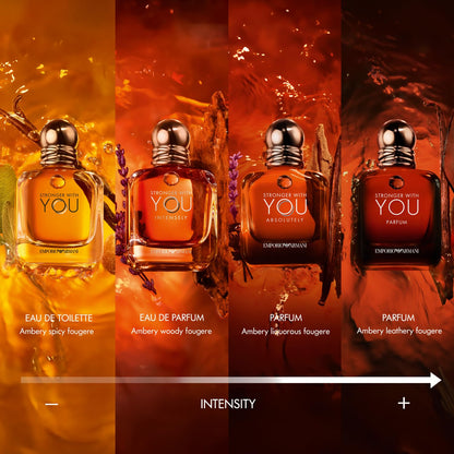 Emporio Armani Stronger With You Parfum 3.4 oz – Woody‑Amber Fragrance with Chestnut, Leathery Vanilla & Warm Spices
