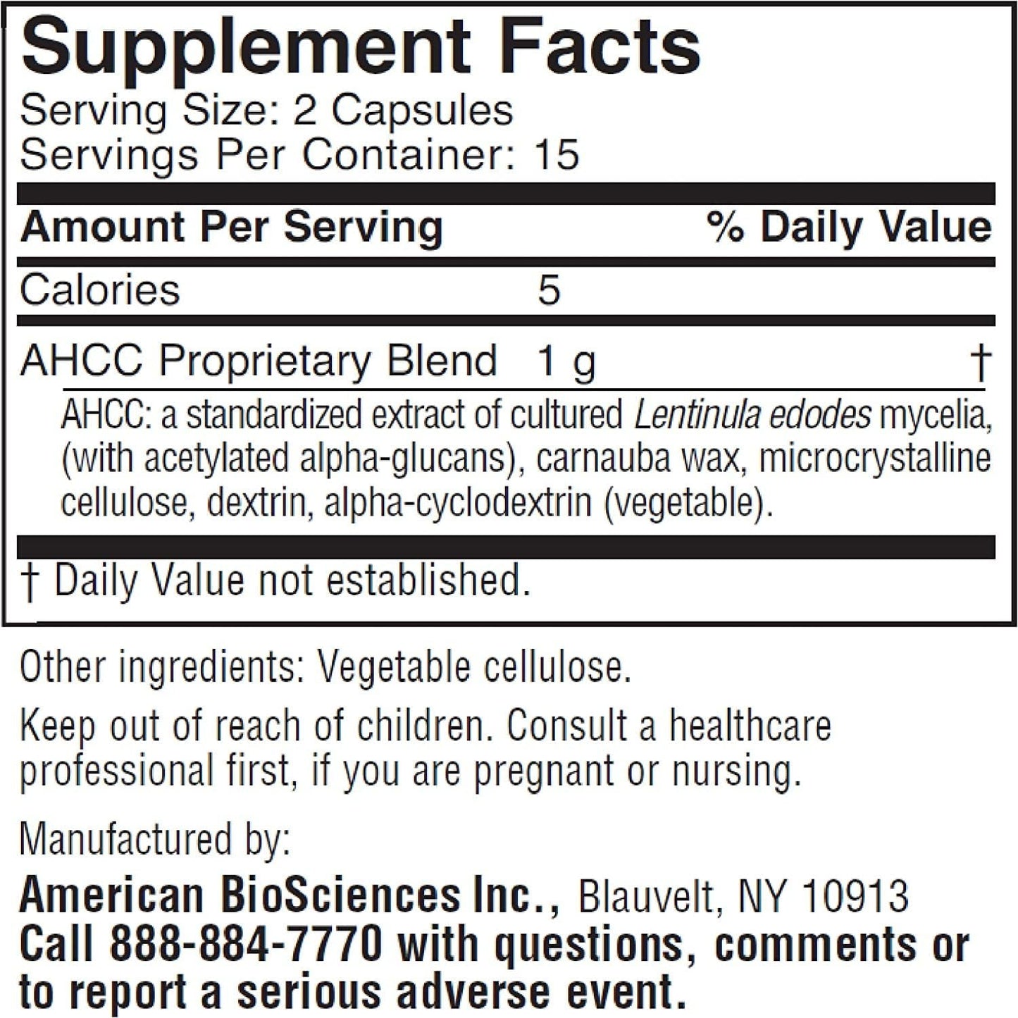 ImmPower® AHCC Mushroom Extract – 500 mg x 30 Vegetarian Capsules for Immune & Cytokine Support