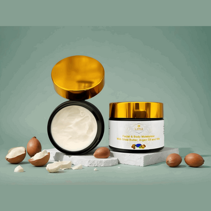 🌿 Facial & Body Moisturizer with Shea Butter & Nila – Gentle, Hypoallergenic Care