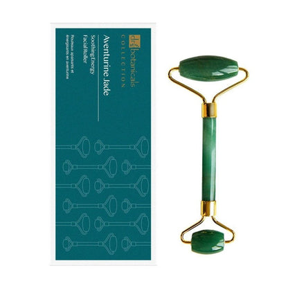 Aventurine Jade Soothing Energy Facial Rollers Gold Metal Handle
