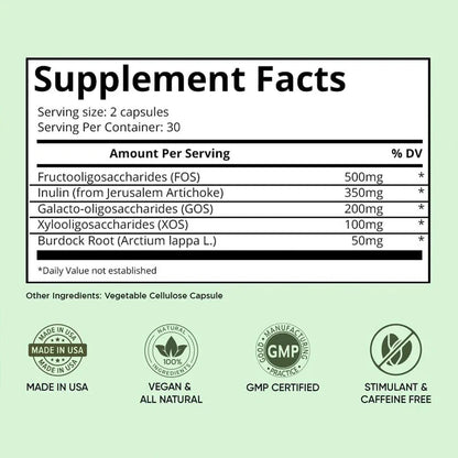 60 Capsules Previtalize Probiotic Element Food Capsules, Probiotic Fiber