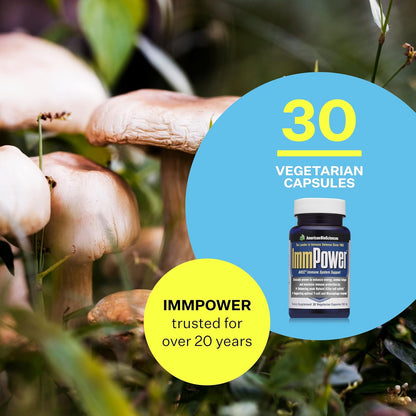 ImmPower® AHCC Mushroom Extract – 500 mg x 30 Vegetarian Capsules for Immune & Cytokine Support